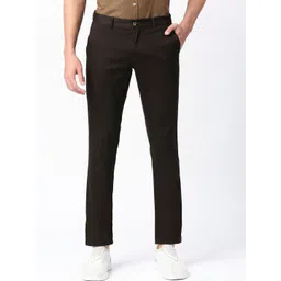Basics Men Mid Rise Tapered Fit Cotton Chinos Trousers-picture-32