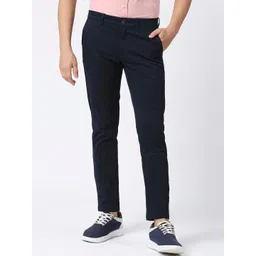 Basics Men Mid Rise Tapered Fit Cotton Chinos Trousers-picture-30