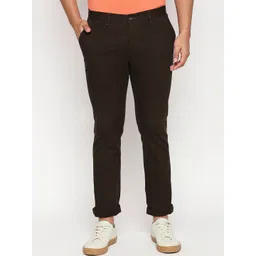 Basics Men Olive Green Tapered Fit High-Rise Trousers-picture-44