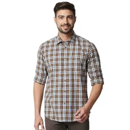 Basics Men Relaxed Opaque Checked Casual Shirt-picture-36