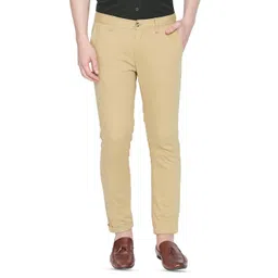 Basics Men Tapered Fit Chinos Cotton Trousers-picture-30