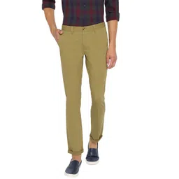 Basics Men Tapered Fit Cotton Chinos Trousers-picture-29