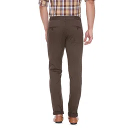 Basics Men Tapered Fit Mid Rise Cotton Chinos Trousers image 2
