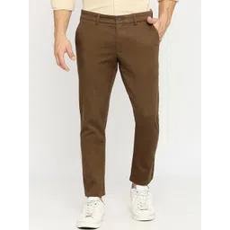 Basics Men Tapered Fit Mid-Rise Cotton Trousers-picture-38