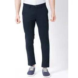 Basics Men Tapered Fit Mid-Rise Cotton Trousers-picture-30