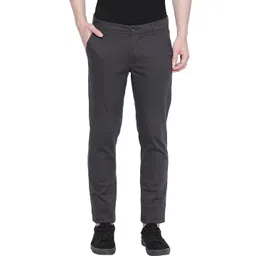 Basics Men Tapered Fit Mid Rise Cotton Trousers-picture-33