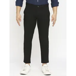 Basics Men Tapered Fit Mid-Rise Cotton Trousers-picture-36