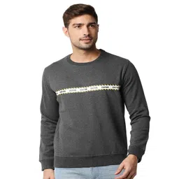 Basics Men Typography Printed Pullover Sweater-picture-30