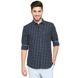Basics Navy Checks Shirt-picture-29