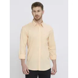 Basics Orange Cotton Slim Fit Shirt-picture-41