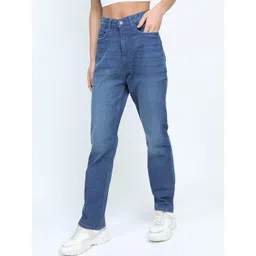 basics by tokyo talkies Tokyo Talkies Women Blue Flared Stretchable Jeans-picture-14