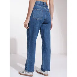 Basics By Tokyo Talkies Women Cotton Straight Fit High-Rise Jeans image 3