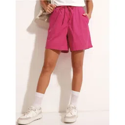 Basics By Tokyo Talkies Women Regular Fit Mid-Rise Shorts-picture-14