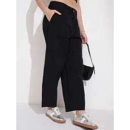 Basics By Tokyo Talkies Women Regular Fit Mid-Rise Trousers-picture-16