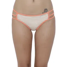 BASIICS by La Intimo Beige Striped Bikini Panty-picture-29