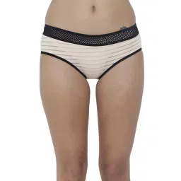 BASIICS by La Intimo Beige Striped Hipster Panty-picture-24