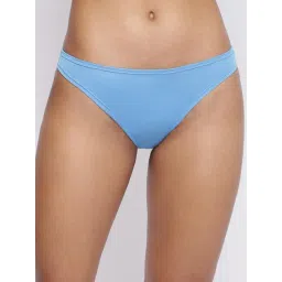 BASIICS by La Intimo Blue Relaxed Fit Solid Thongs-picture-21