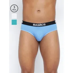 BASIICS by La Intimo Multi-Color Blended Relaxed Fit Solid Briefs (Pack Of 3)-picture-10