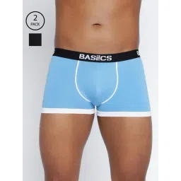BASIICS by La Intimo Multi-Color Blended Relaxed Fit Solid Trunks (Pack Of 2)-picture-15