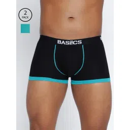 BASIICS by La Intimo Multi-Color Blended Relaxed Fit Solid Trunks (Pack Of 2)-picture-36