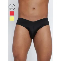 BASIICS by La Intimo Multi-Color Polyester Relaxed Fit Solid Briefs (Pack Of 3)-picture-14