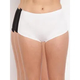 BASIICS by La Intimo Multi-Color Relaxed Fit Solid Boyshort Briefs (Pack Of 3)-picture-35