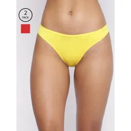 Basiics By La Intimo Red & Yellow Comfort Fit Panties - Pack Of 2-picture-29