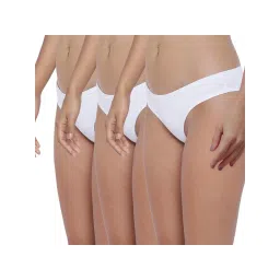 BASIICS by La Intimo White Amor Love Semiseamless Bikinis (Pack of 3)-picture-15