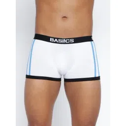 BASIICS by La Intimo White Blended Relaxed Fit Striped Trunks-picture-26