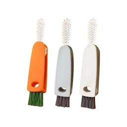 Baskety Orange & Grey 3 piece Solid Plastic Bath Accessories Set-picture-41