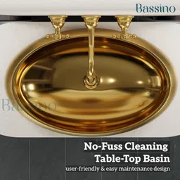Bassino Art Wash Basin Countertop, Tabletop Ceramic Bathroom Sink/Basin EU-028 Table Top Basin image 4
