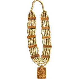 basukiya Shri Radhe Krishna Shyama Tulsi Mala Mini Panch Mala Necklace Wood Necklace-picture-10