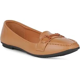 bata 5514 Square Loafer Brown Casuals Shoes for Women|Everyday|Running|Walking|Comfortable Fit|Fashionable-picture-31