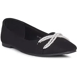 bata 5516 CROS Pearl Ballerina Black Ballerina Shoes for Women | Ideal for Both Casual and semi-Formal Occasions | Comfortable | Lightweight | All Day Comfort-picture-34