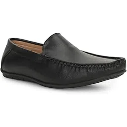bata 8516: Ben Plain E Black Loafer Slip-On Casual Shoes for Men-picture-44
