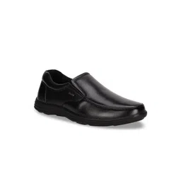 Bata Men Black Leather Formal Slip-Ons-picture-41