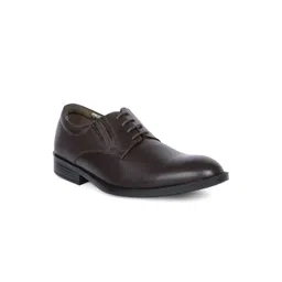 Bata Men Brown Solid Leather Formal Derbys-picture-38