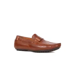 Bata Men Percy Square Toe Textured Comfort Insole Penny Loafers-picture-17