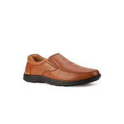 Bata Men Tan-Brown Solid Leather Fromal Slip-ons-picture-17