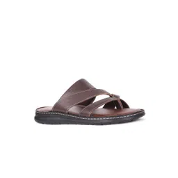 Bata Men Textured Leather Comfort Sandals-picture-25