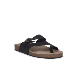 Bata Men's Black Toe Ring Sandals image 1