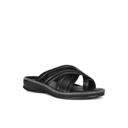 Bata Men's BORDEN Black Cross Strap Sandals-picture-21