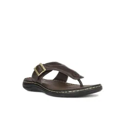Bata Men's BORDEN Brown T-Strap Sandals-picture-41