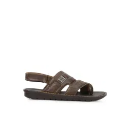 Bata Men's Brown Ankle Strap Sandals-picture-12