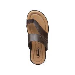 Bata Men's Brown Toe Ring Sandals image 3