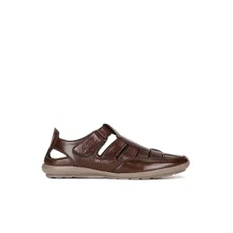 Bata Men's Caramel Brown Fisherman Sandals-picture-11