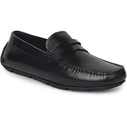 bata Men's Casual Loafer Shoes - Black-picture-27
