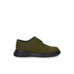 Bata Men's Green Brogue Shoes-picture-29