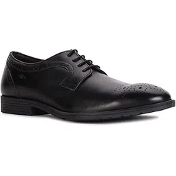 bata Mens Tango Derby Black Leather Formal Shoes-picture-27