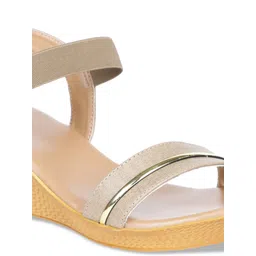 Bata Olive Green Wedge Sandals image 5